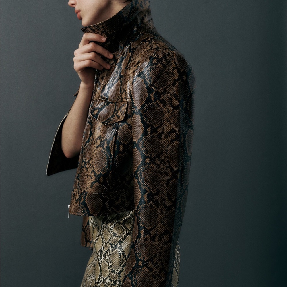 Zara Snakeskin Pattern Jacket